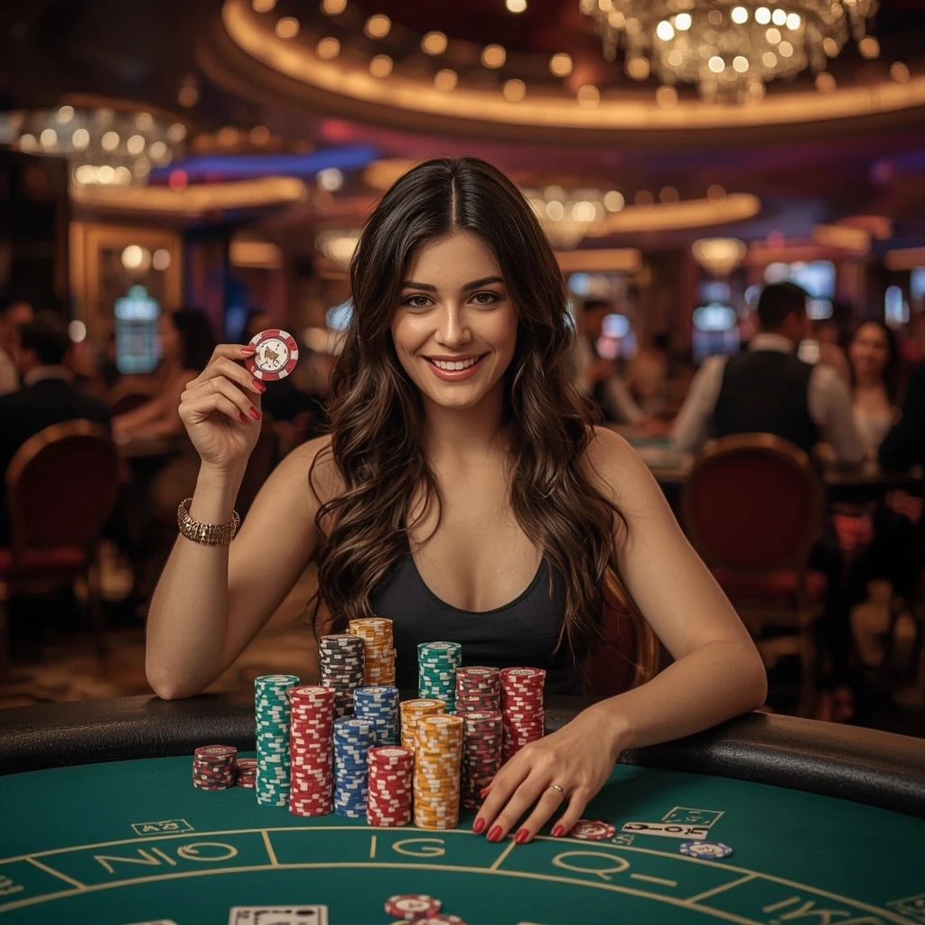 bonus dans les mains d’un homme au Casino Action